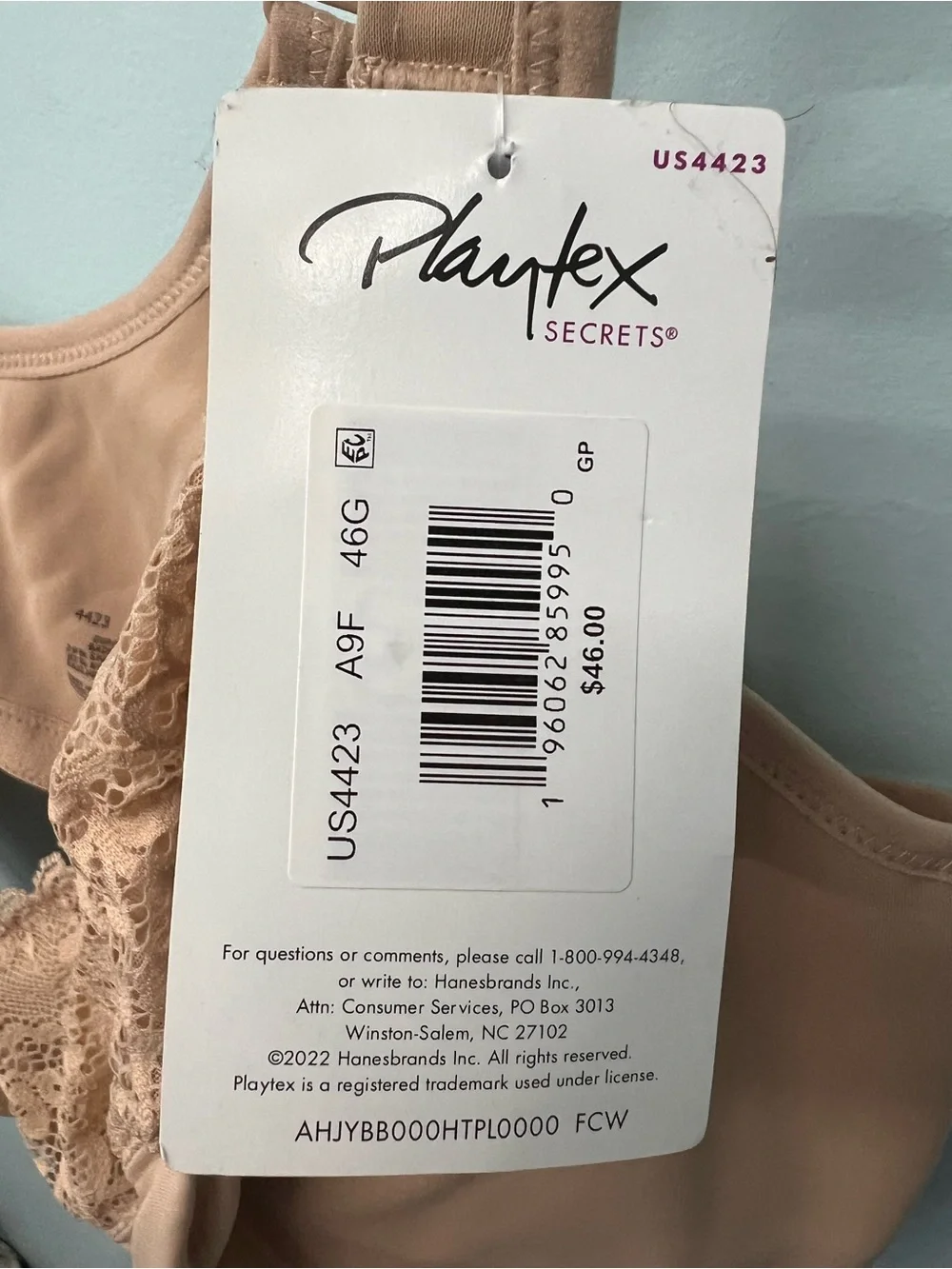 Playtex Plush Front‑Close Lace Detail Soft Cup with Underwire Bra, in Nude 46G